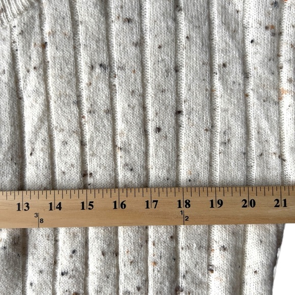 Madewell Women’s Donegal Bowden Wool Blend Cream Elevated Henley Sweater Size S - Picture 11 of 12